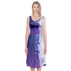 Purple Splash Midi Sleeveless Dress from ArtsNow.com