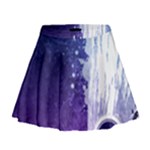 Purple Splash Mini Flare Skirt