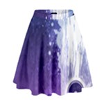 Purple Splash High Waist Skirt