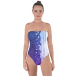 Purple Splash Tie Back One Piece Swimsuit