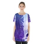 Purple Splash Skirt Hem Sports Top