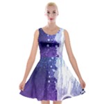 Purple Splash Velvet Skater Dress