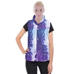 Purple Splash Women s Button Up Vest