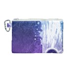 Purple Splash Canvas Cosmetic Bag (Medium)