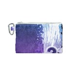 Purple Splash Canvas Cosmetic Bag (Small)