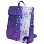 Purple Splash Flap Top Backpack