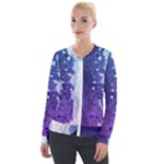 Purple Splash Velour Zip Up Jacket