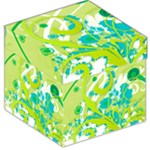 Green Blue Flower Art Storage Stool 12 