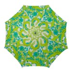 Green Blue Flower Art Golf Umbrella