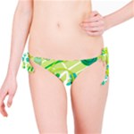 Green Blue Flower Art Bikini Bottom