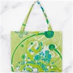 Green Blue Flower Art Mini Tote Bag