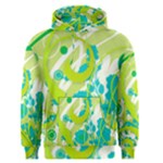 Green Blue Flower Art Men s Pullover Hoodie