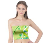 Green Blue Flower Art Tube Top