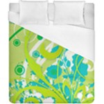 Green Blue Flower Art Duvet Cover (California King Size)