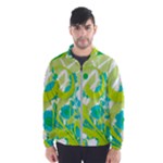 Green Blue Flower Art Men s Windbreaker