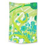 Green Blue Flower Art Large Tapestry