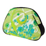 Green Blue Flower Art Full Print Accessory Pouch (Small)