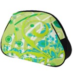 Green Blue Flower Art Full Print Accessory Pouch (Big)