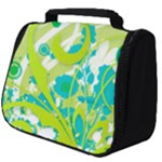 Green Blue Flower Art Full Print Travel Pouch (Big)