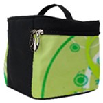 Green Blue Flower Art Make Up Travel Bag (Small)