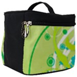 Green Blue Flower Art Make Up Travel Bag (Big)