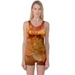 Fall Art One Piece Boyleg Swimsuit