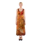 Fall Art Sleeveless Maxi Dress