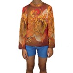 Fall Art Kids  Long Sleeve Swimwear