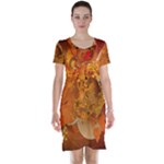 Fall Art Short Sleeve Nightdress