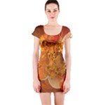 Fall Art Short Sleeve Bodycon Dress