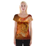 Fall Art Cap Sleeve Top