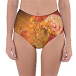 Fall Art Reversible High-Waist Bikini Bottoms