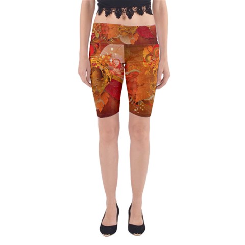 Fall Art Yoga Cropped Leggings from ArtsNow.com