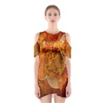 Fall Art Shoulder Cutout One Piece Dress