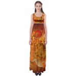 Fall Art Empire Waist Maxi Dress