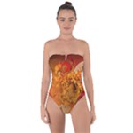 Fall Art Tie Back One Piece Swimsuit