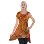 Fall Art Short Sleeve Side Drop Tunic