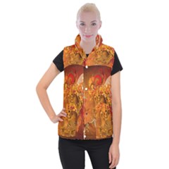 Fall Art Women s Button Up Vest from ArtsNow.com