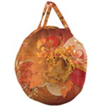 Fall Art Giant Round Zipper Tote