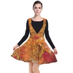 Fall Art Plunge Pinafore Dress