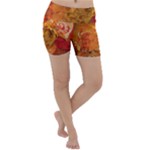 Fall Art Lightweight Velour Yoga Shorts