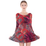 Design Art (design 37) Long Sleeve Velvet Skater Dress