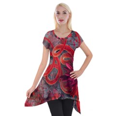 Short Sleeve Side Drop Tunic 