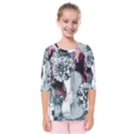 Design Art (design 34) Kids  Quarter Sleeve Raglan Tee