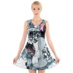 Design Art (design 34) V-Neck Sleeveless Dress