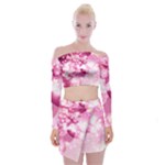 Design Art (design 30) Off Shoulder Top with Mini Skirt Set