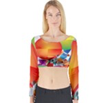 Design Art (design 28) Long Sleeve Crop Top