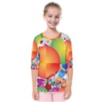 Design Art (design 28) Kids  Quarter Sleeve Raglan Tee