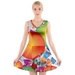 Design Art (design 28) V-Neck Sleeveless Dress