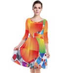 Design Art (design 28) Quarter Sleeve Waist Band Dress